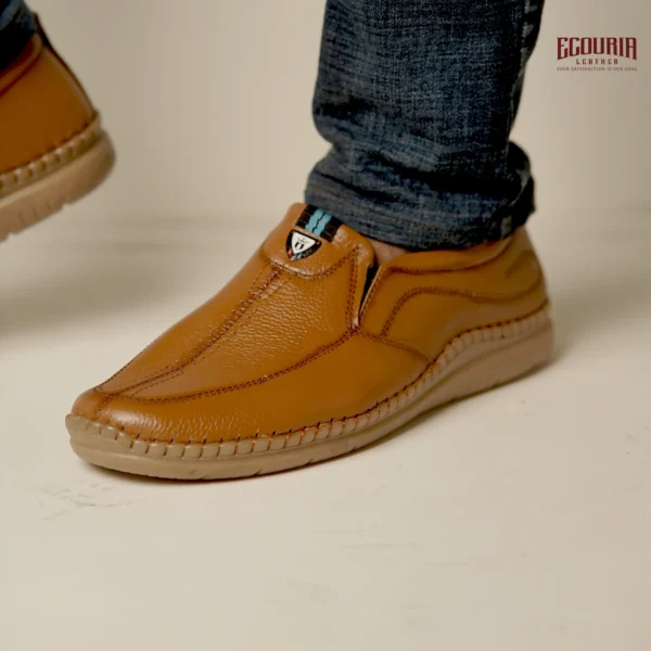 Leather sacchi/casual shoes for men-EKM - Image 3