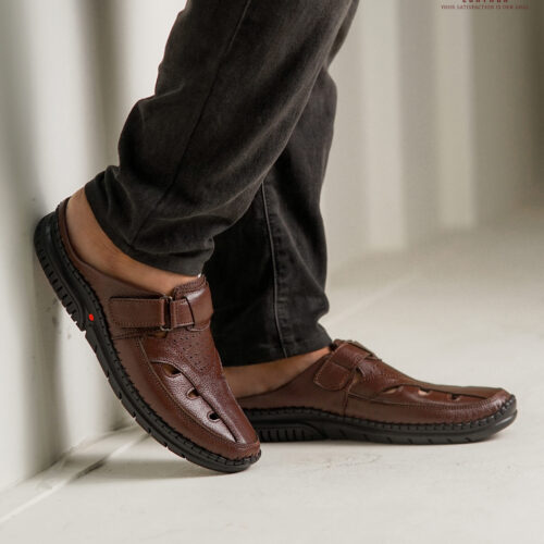 Comfortable stylish leather half shoes-H01-ch